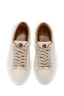 ACBC x Derimod Women's Cream Lace-Up Chunky Sole Sneakers | Derimod