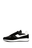 Erkek Siyah Bağcıklı Deri Sneaker | Derimod