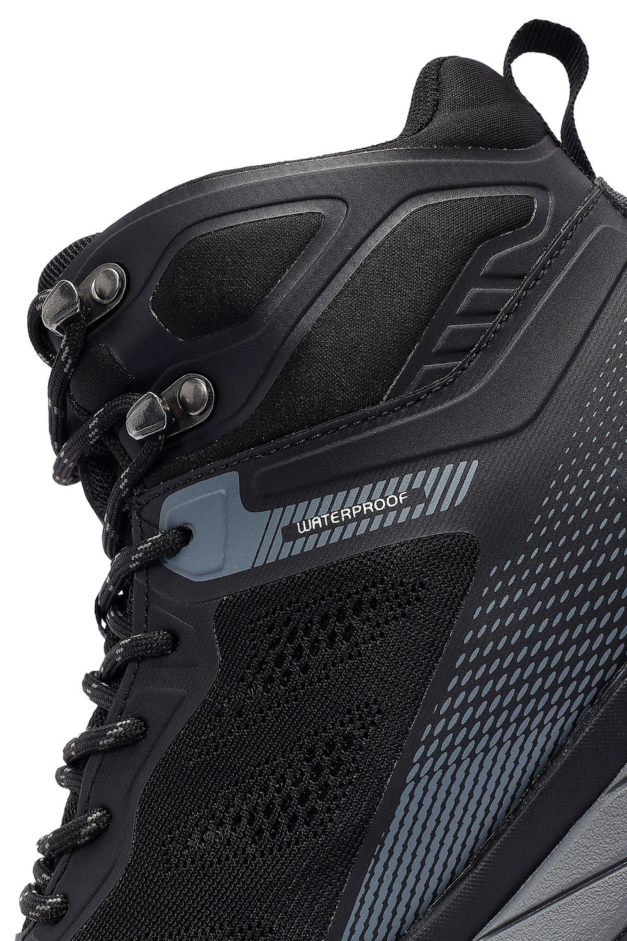 Derimod Dry Men's Black Lace-Up Waterproof Leather Outdoor Boots