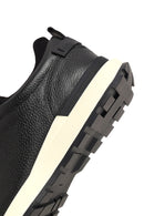 Erkek Siyah Kalın Tabanlı Deri Casual Sneaker | Derimod