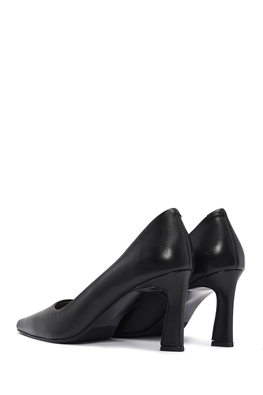 Kadın Siyah İnce Topuklu Deri Stiletto