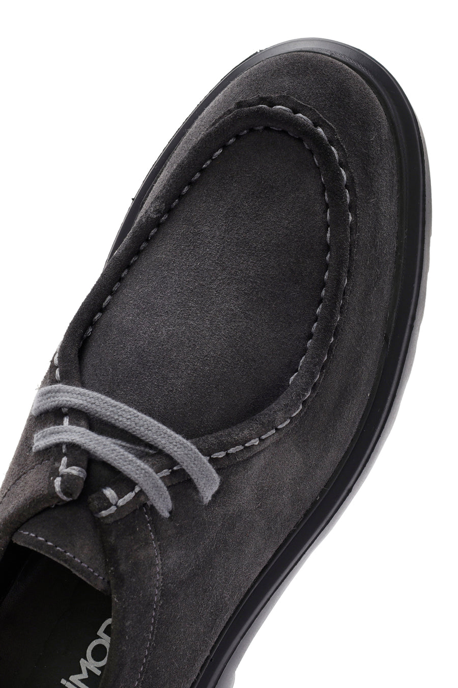 Men's Gray Lace-up Suede Leather Casual Shoes