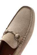Men's Mink Suede Leather Loafer with Buckle | Derimod