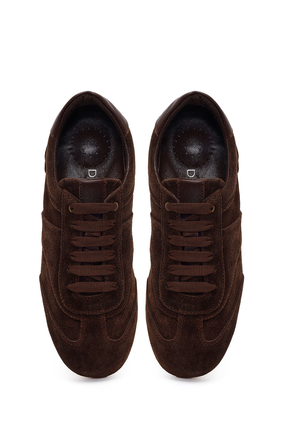 Kadın Kahverengi Bağcıklı Süet Deri Sneaker