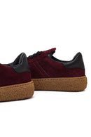 Kadın Bordo Süet Deri Sneaker | Derimod
