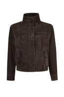Sandiego Woman Brown Oversize Suede Jacket | Derimod