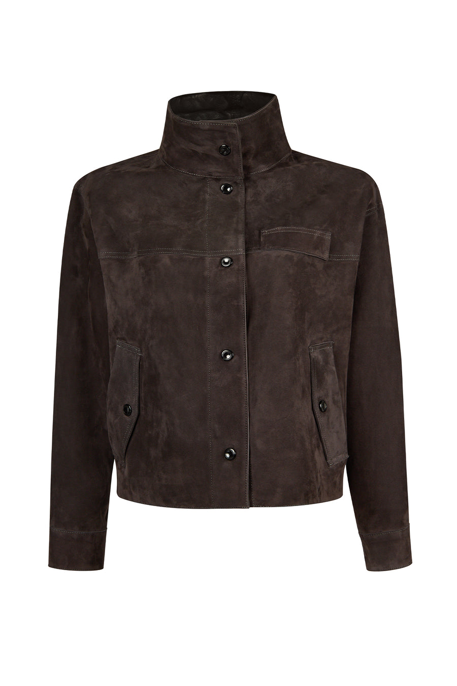 Sandiego Woman Brown Oversize Suede Jacket