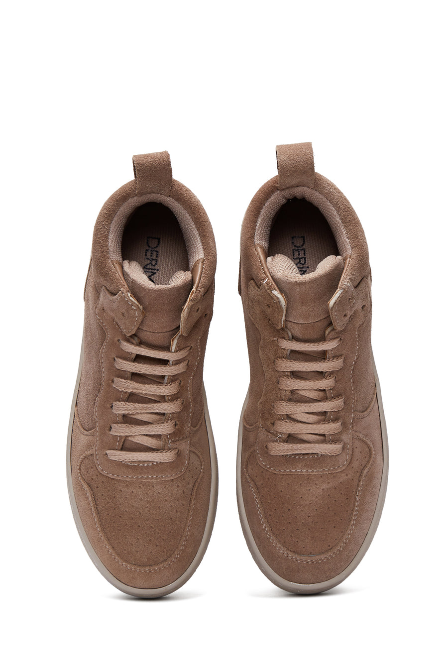 Kadın Bej Süet Deri Bilekli Sneaker