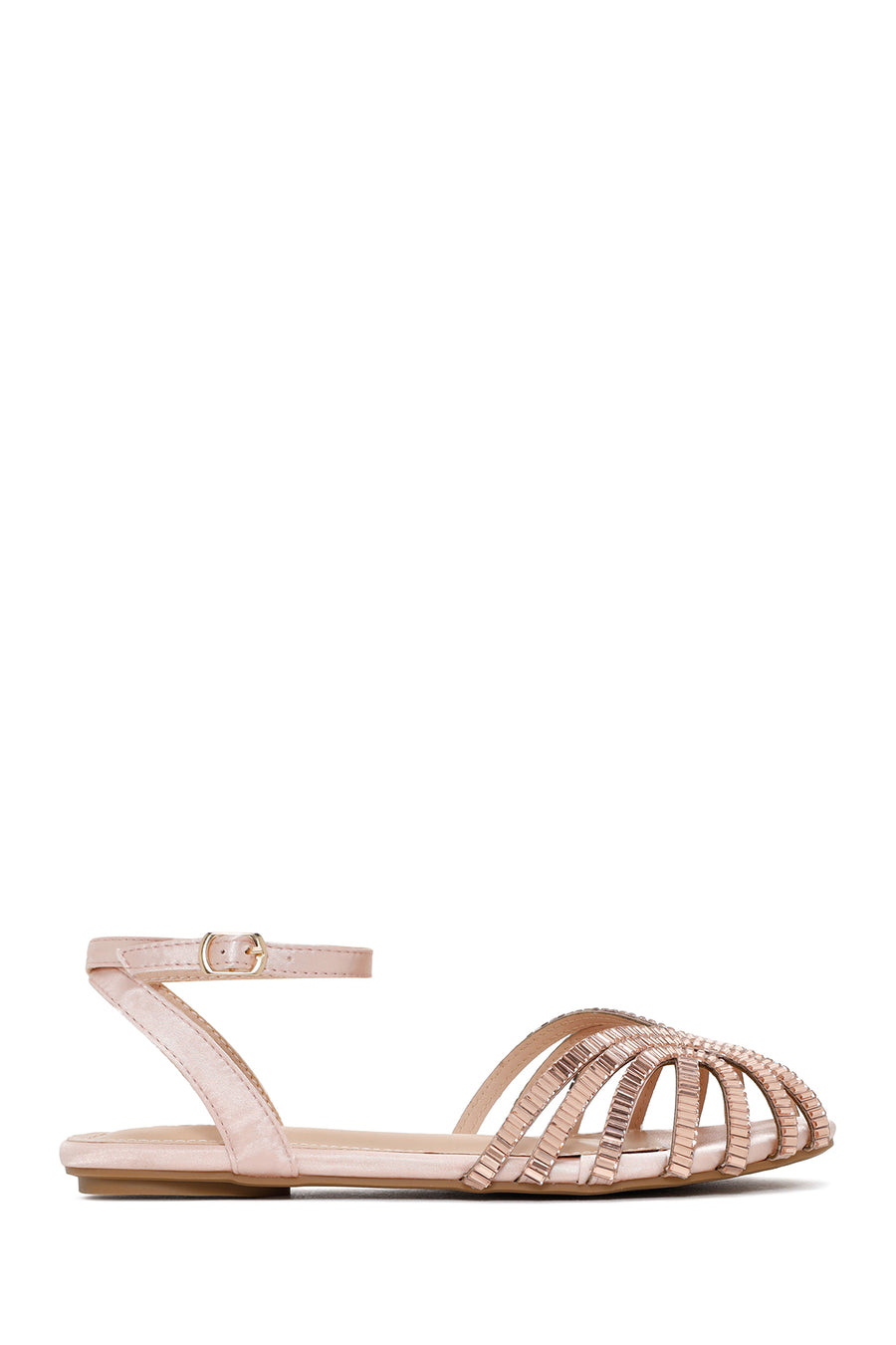Women's Pink Ankle Strap Stone Sandals 25SFE450414 | Derimod