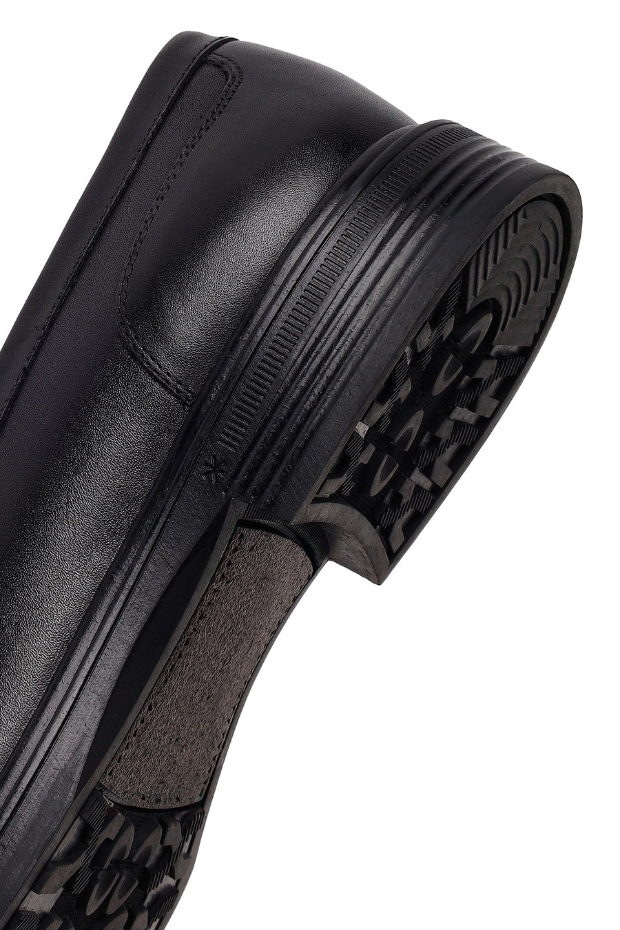 Male Black Leather Casual Loafer
