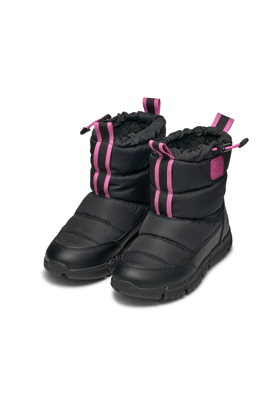 Geox Girls Black Mongolia Waterproof Fabric Boots