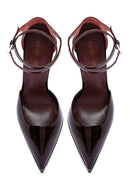 Women's Burgundy Patent Leather Platform High Heel Shoes | Derimod