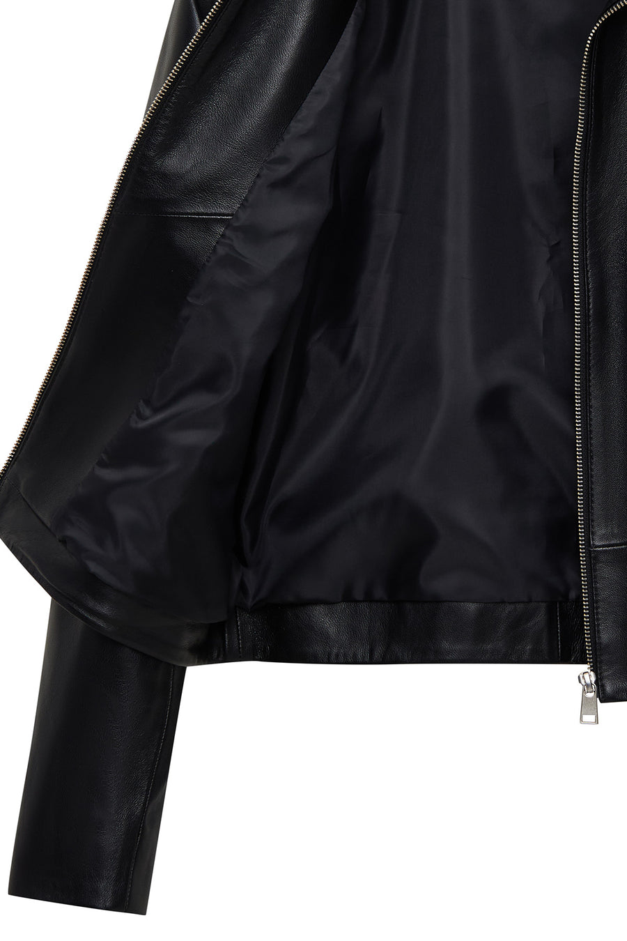 Dolores Women's Black Lapel Short Leather Jacket