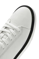 Erkek Beyaz Bağcıklı Deri Sneaker | Derimod