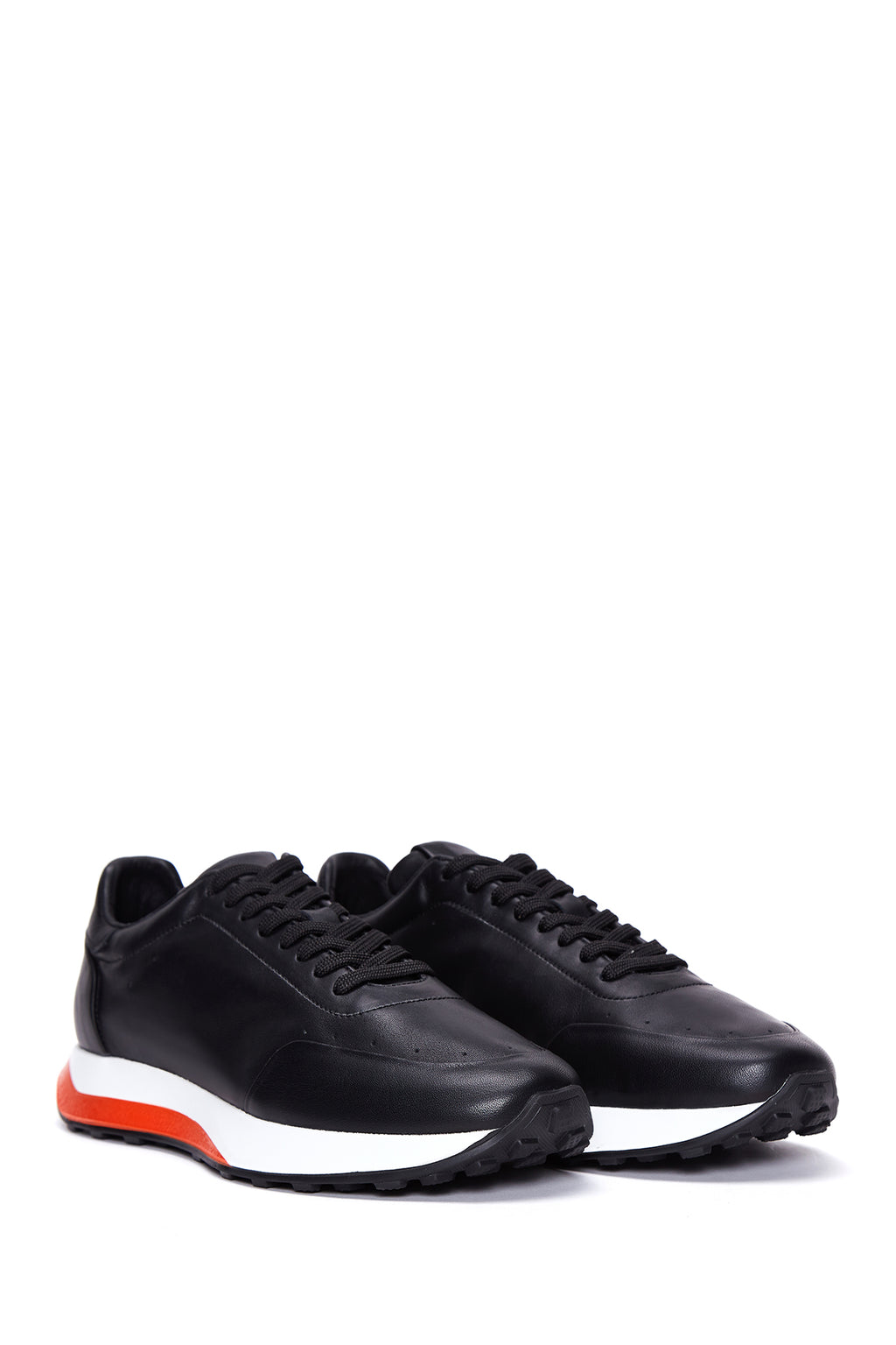Erkek Siyah Deri Sneaker