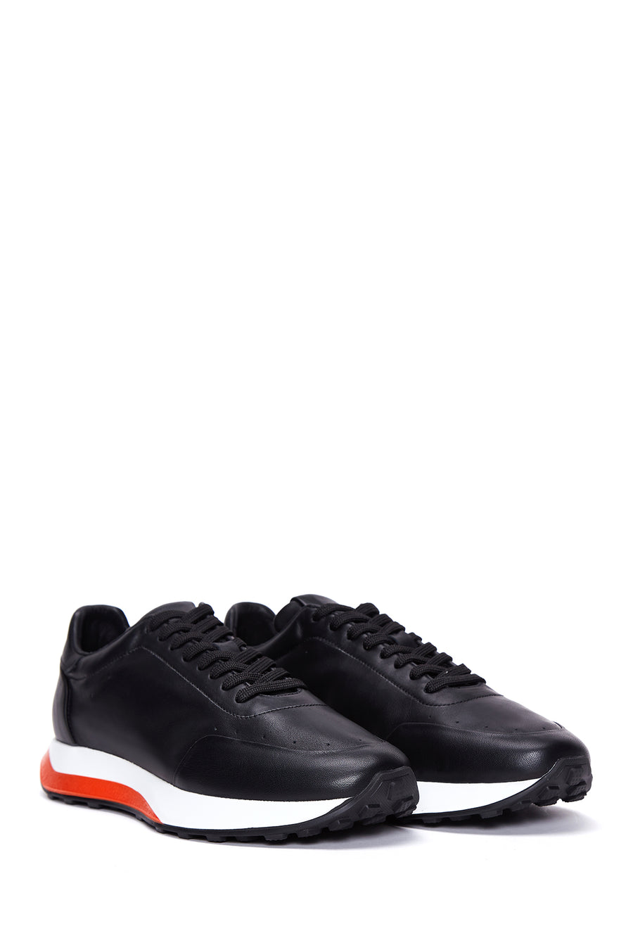 Erkek Siyah Deri Sneaker