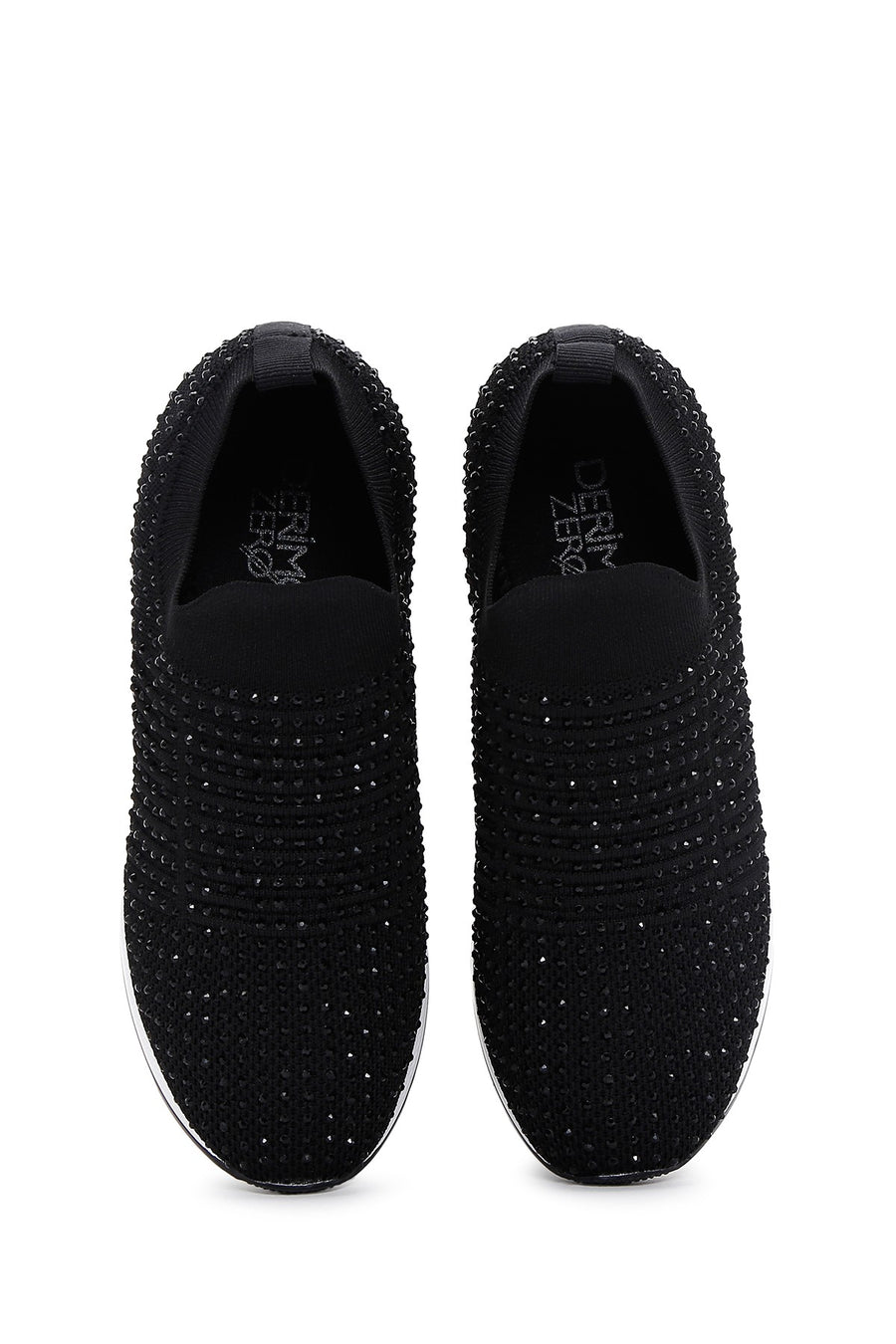 Kadın Siyah Taşlı Kumaş Sneaker