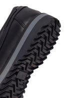Male Black Lace-Up Thick-Soled Leather Casual Shoes | Derimod