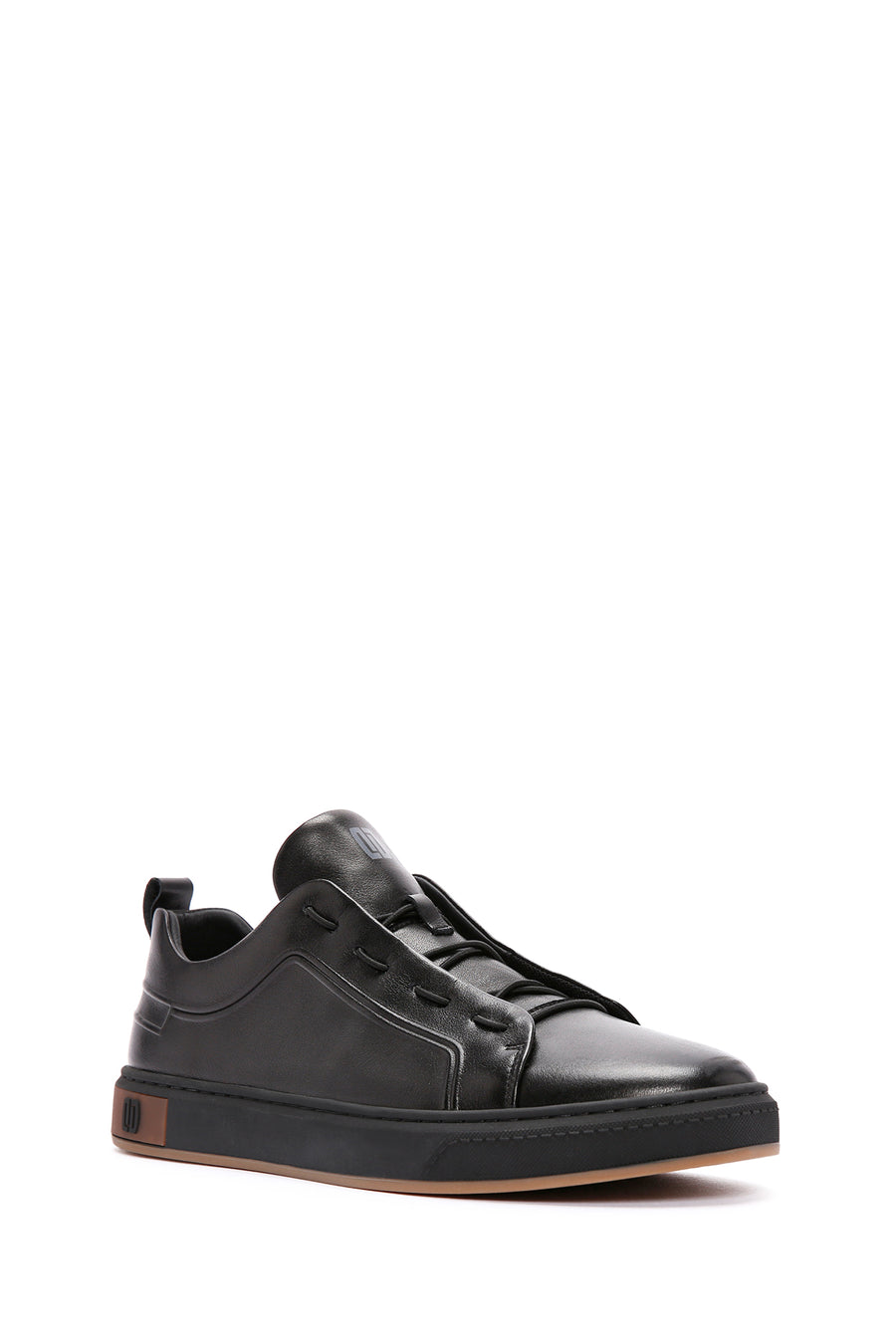 Men's Black Leather Sneaker