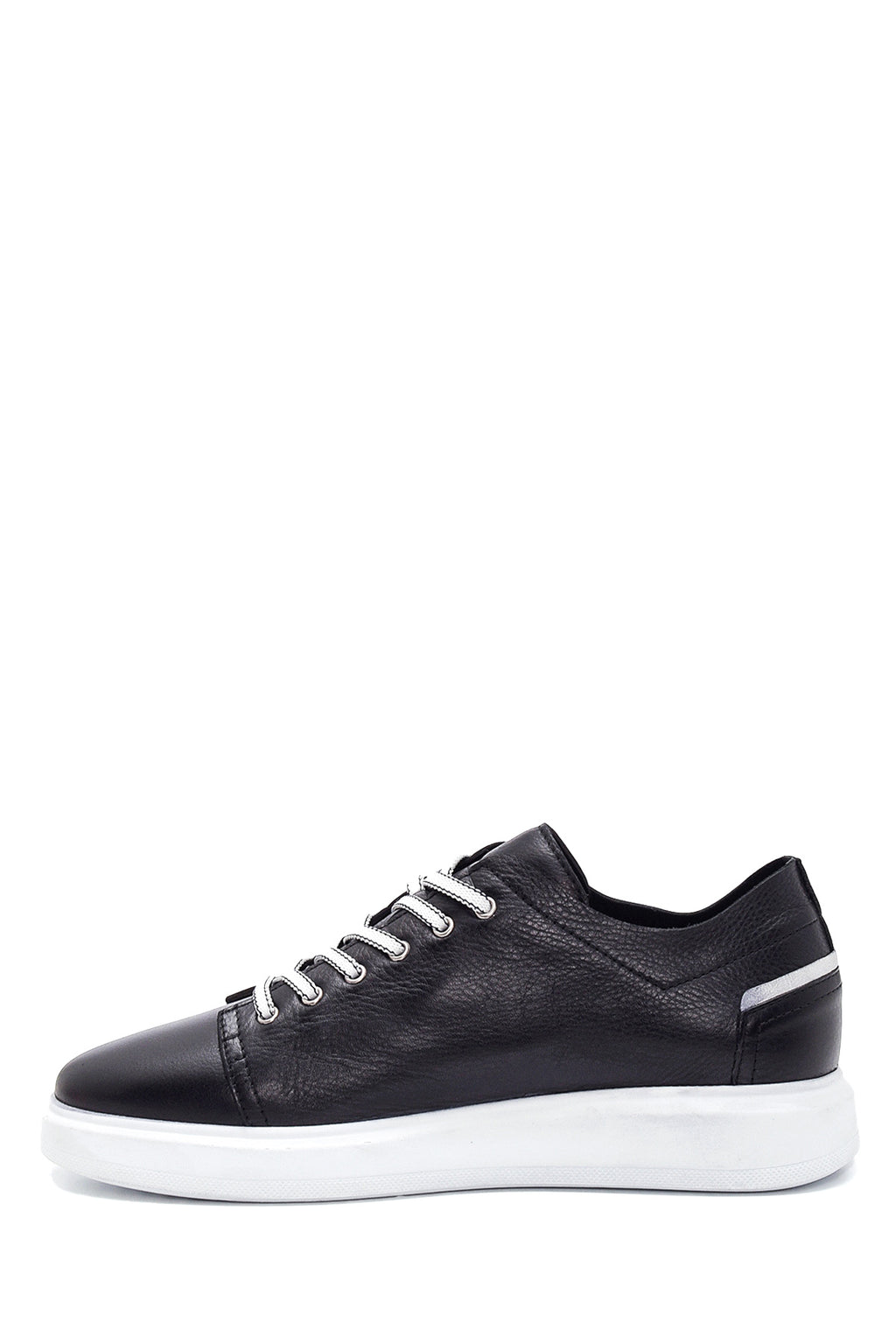 Erkek Siyah Deri Sneaker