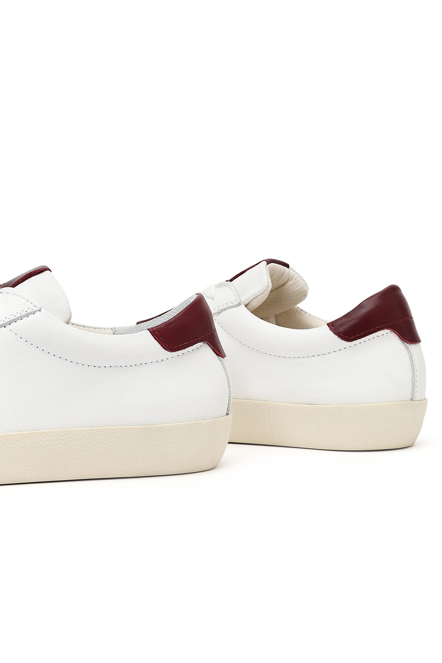 Kadın Beyaz Bağcıklı Deri Sneaker