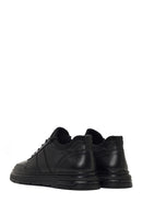 Erkek Siyah Bağcıklı Deri Sneaker | Derimod