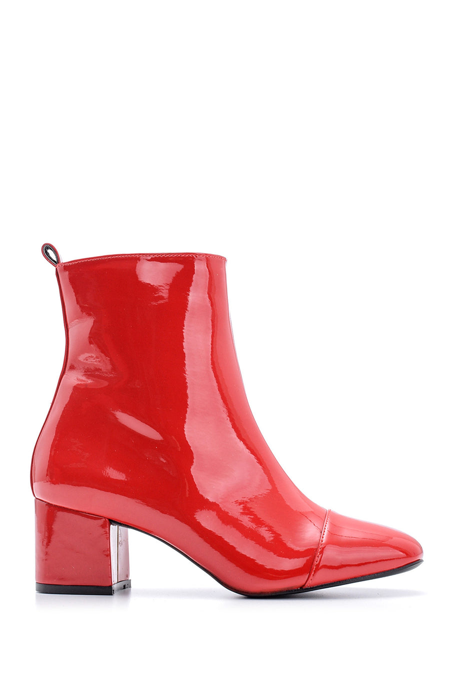 Women's Heeled Patent Leather Boots 19WFD141416 | Derimod