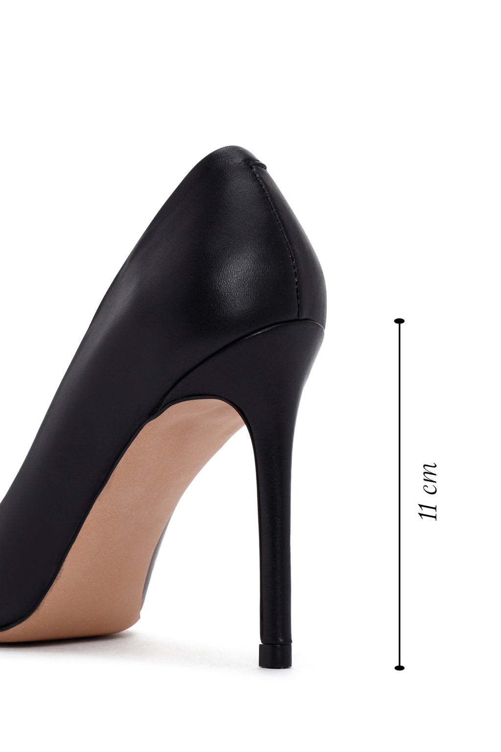 Kadın Siyah İnce Topuklu Deri Stiletto