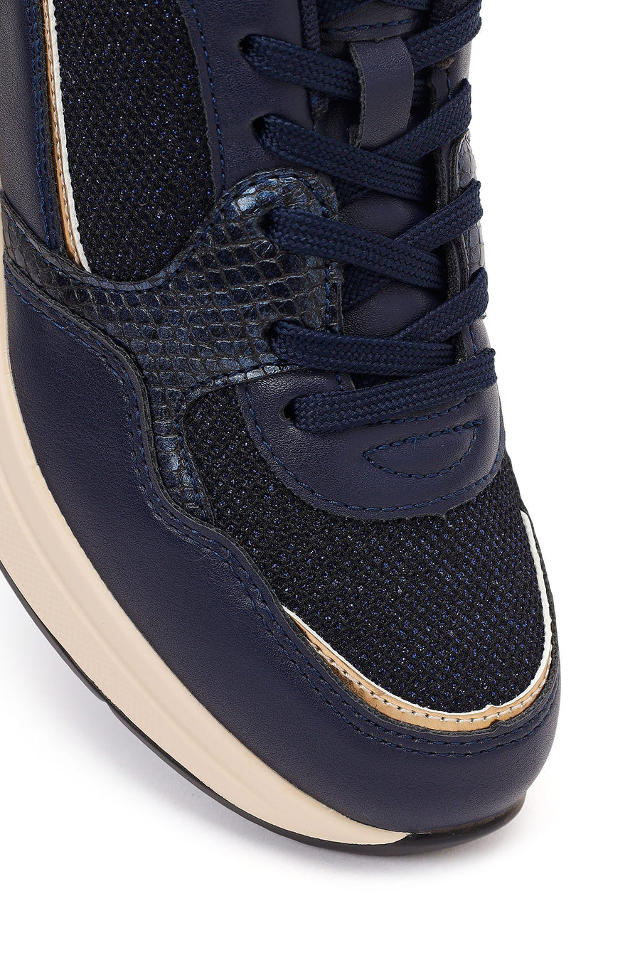 Kadın Lacivert Kalın Tabanlı Sneaker