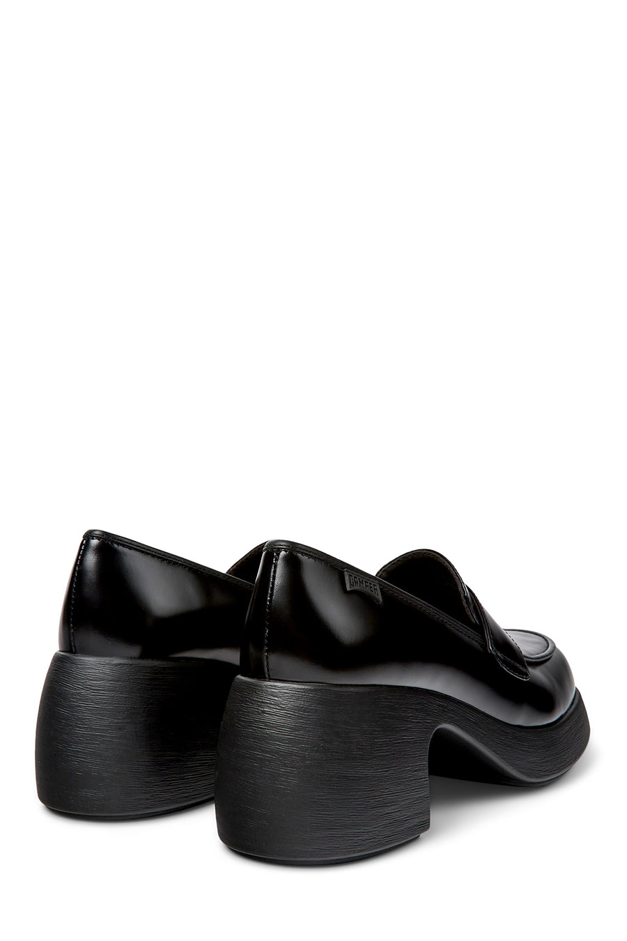 Camper Women's Black Thelma Leather Heeled Loafer