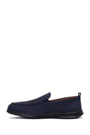 Erkek Lacivert Nubuk Deri Loafer | Derimod