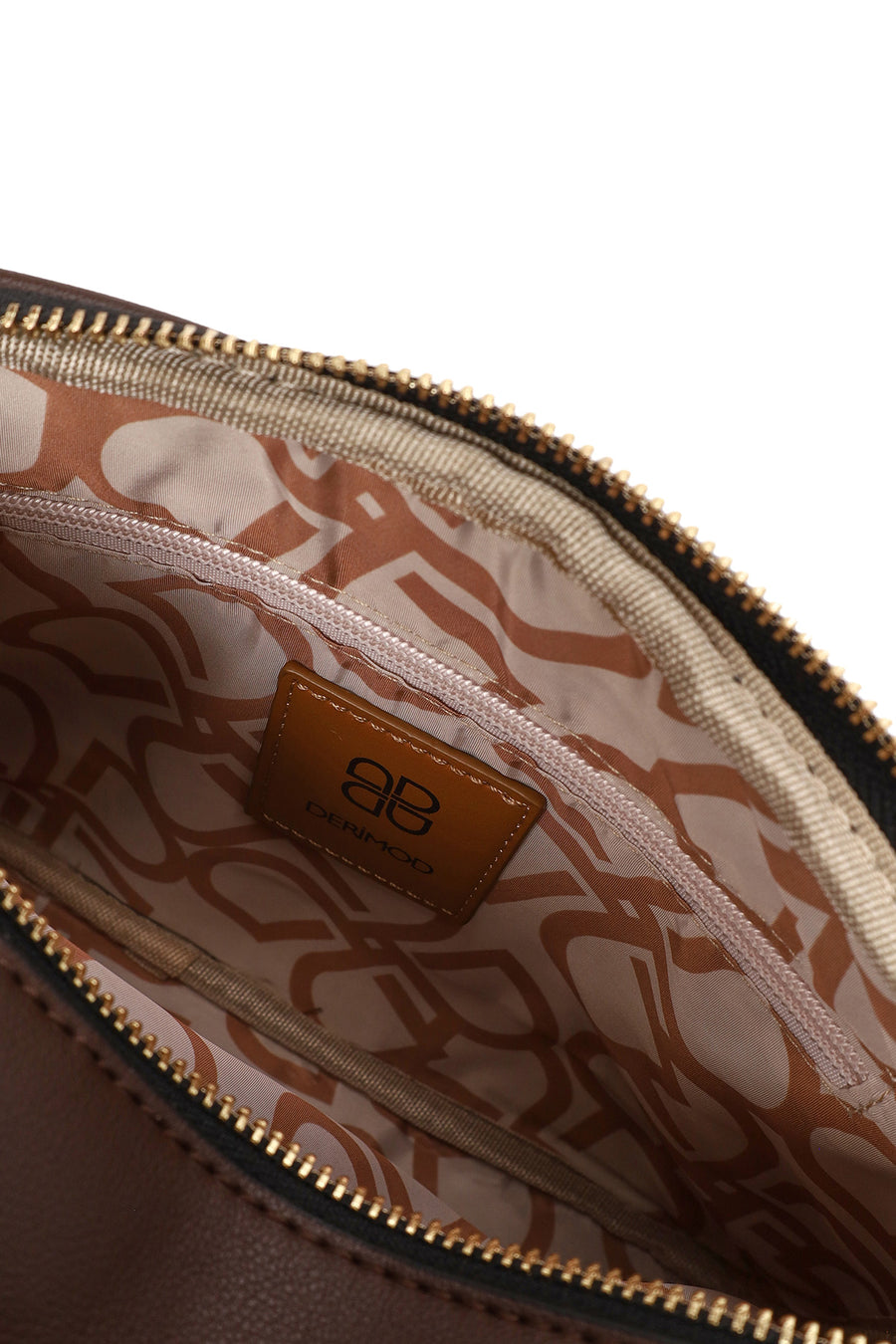 Woman Brown Long-Strap Crossbody Bag