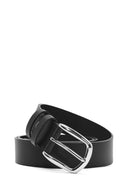 Men's Black Leather Belt | Derimod