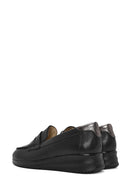 Kadın Siyah Dolgu Topuklu Deri Comfort Loafer | Derimod