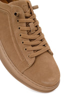 Male Beige Lace-up Suede Leather Sneaker | Derimod