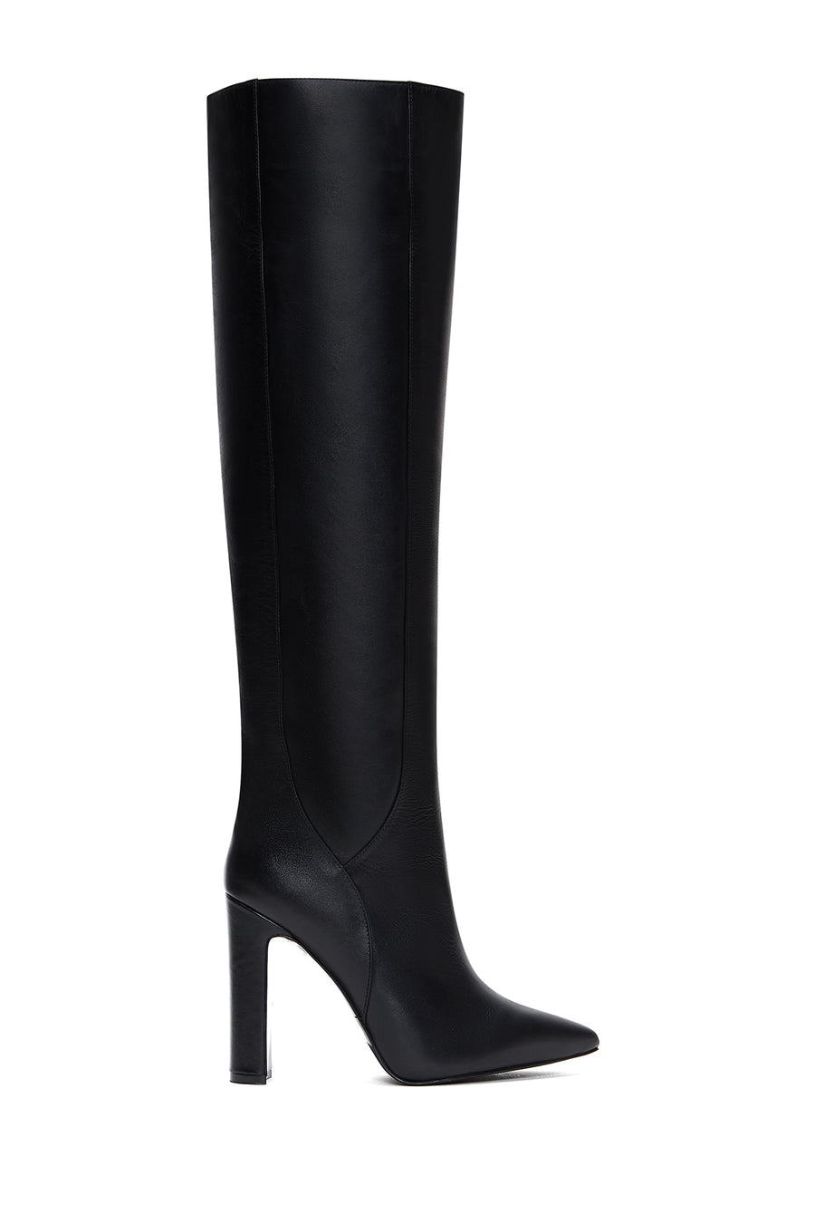 Women's Black Leather Heeled Boots 23WFD132318 | Derimod