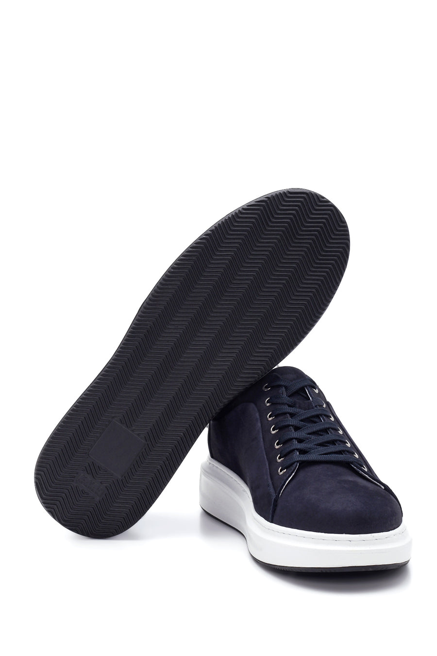 Erkek Lacivert Nubuk Deri Sneaker