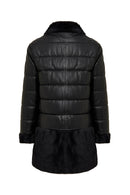 Avoriaz Women's Black Teddy Leather Coat | Derimod