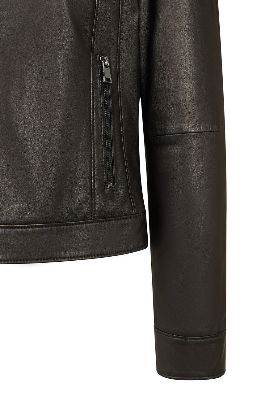 Victoria Woman Black Short Leather Jacket