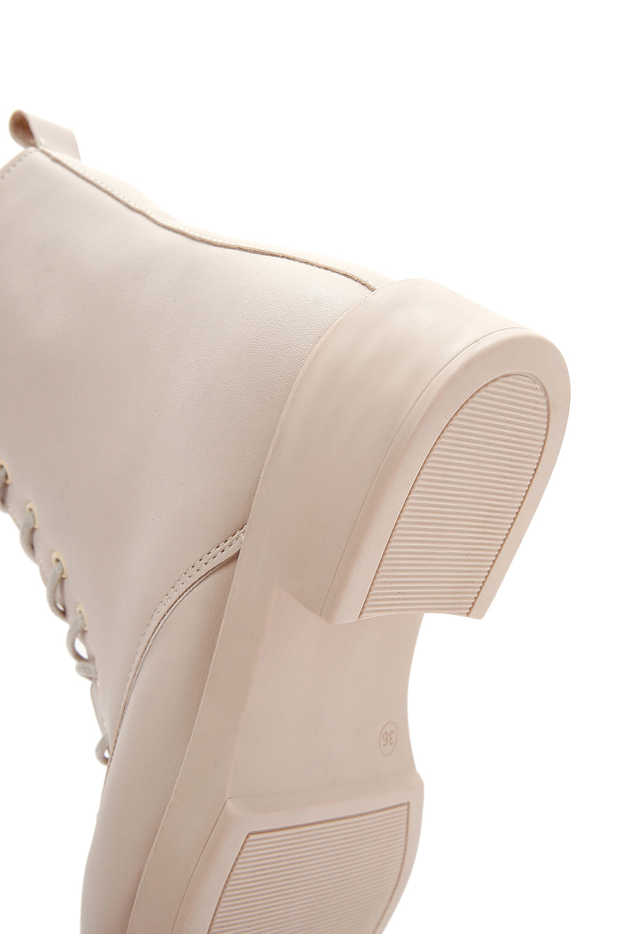 Women's Cream Zippered Boots