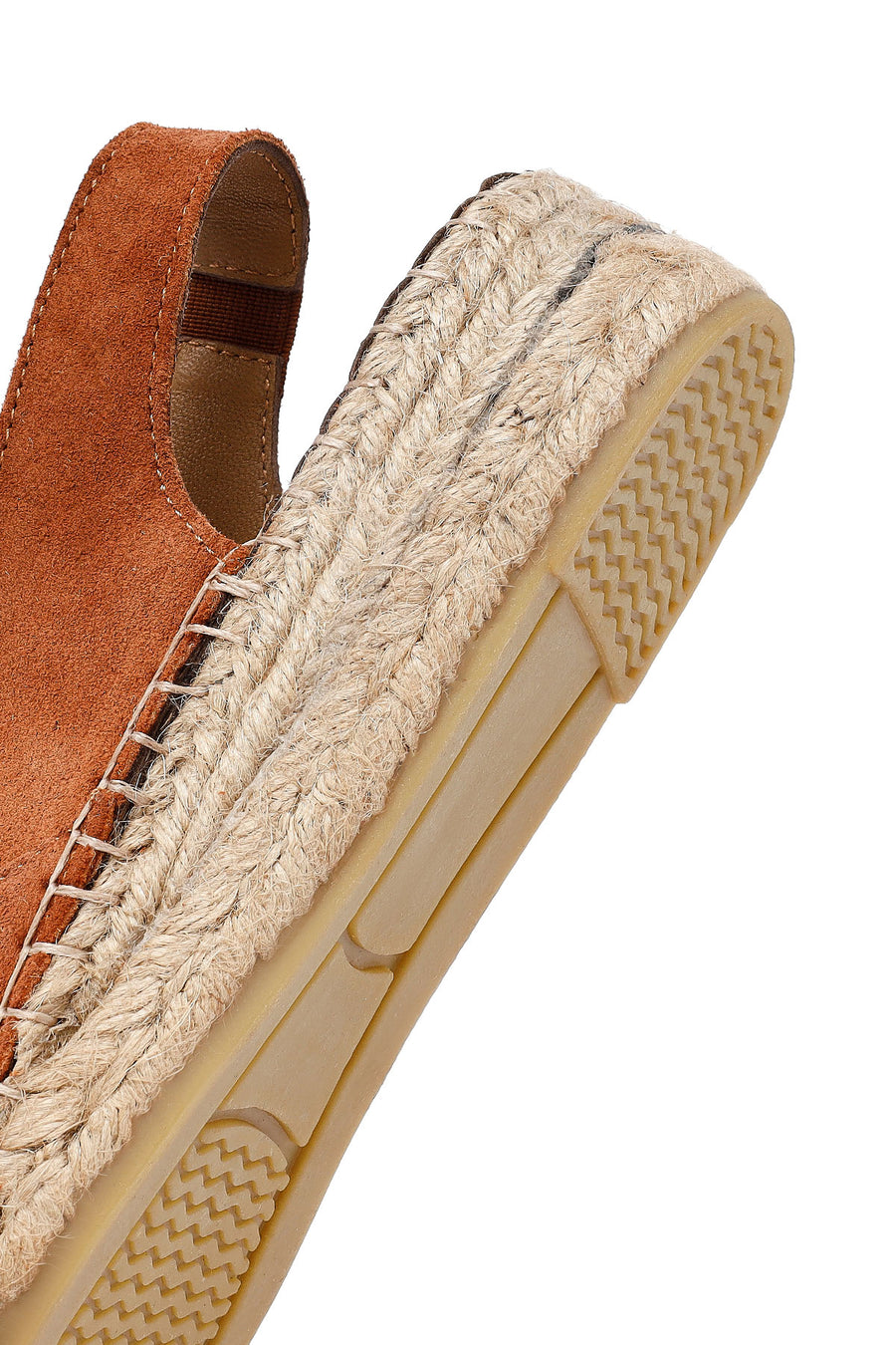 Women's Orange Suede Espadrille Sandals