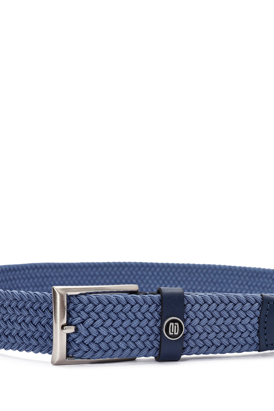 Men's Blue Braided Leather Belt