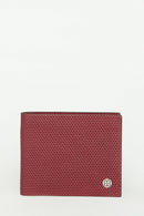 Men's Burgundy Leather Wallet | Derimod