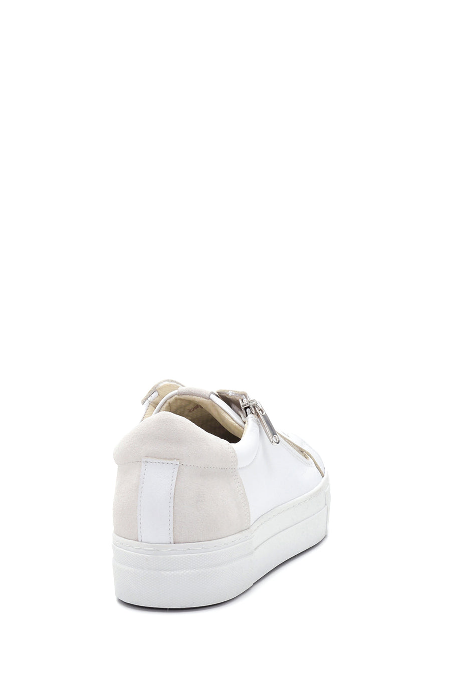 Kadın Deri Fermuar Detaylı Sneaker