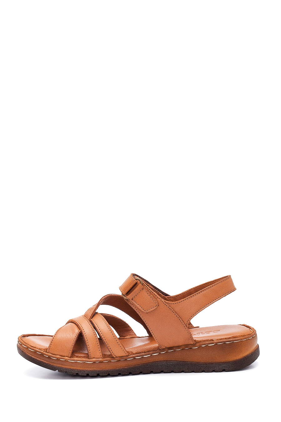 Women's Tan Leather Comfort Sandals
