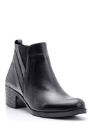 Women's Crocodile Detailed Heeled Leather Boots | Derimod