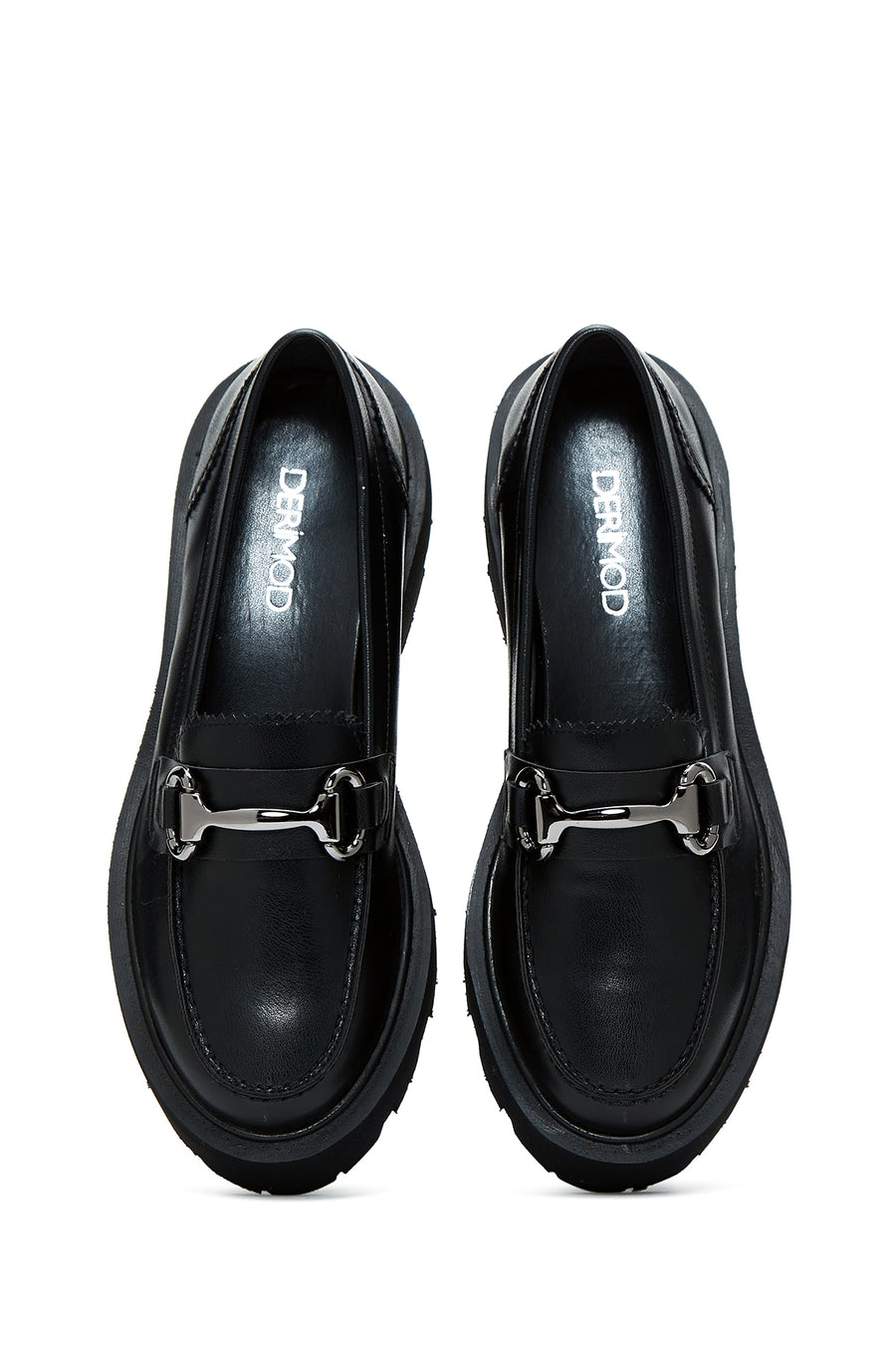 Kadın Siyah Tokalı Loafer