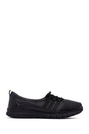 Woman Black Leather Comfort Loafer | Derimod