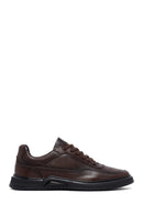 Erkek Kahverengi Bağcıklı Deri Casual Sneaker | Derimod