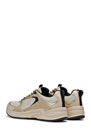 Geox Kadın Bej D Zarvıa A - Mesh+Pearl.Gbk Bağcıklı Kalın Tabanlı Deri Sneaker | Derimod